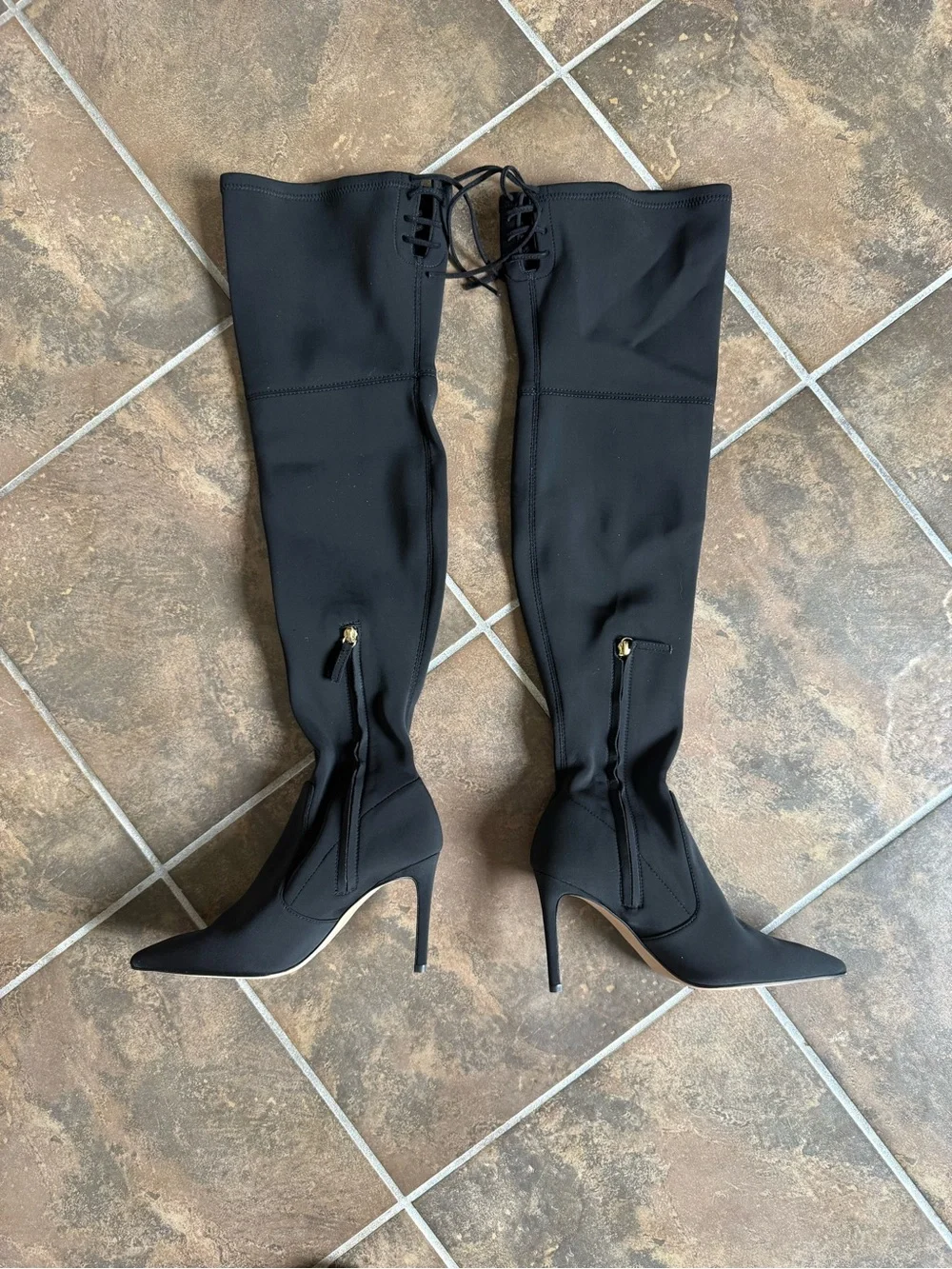 Good American Knee High Boots Size 6